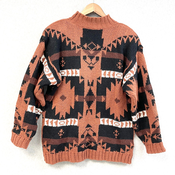 VTG Jay Jacobs Chunky Sweater Womens Large Aztec Southwestern Retro 80s 90s - Picture 2 of 8